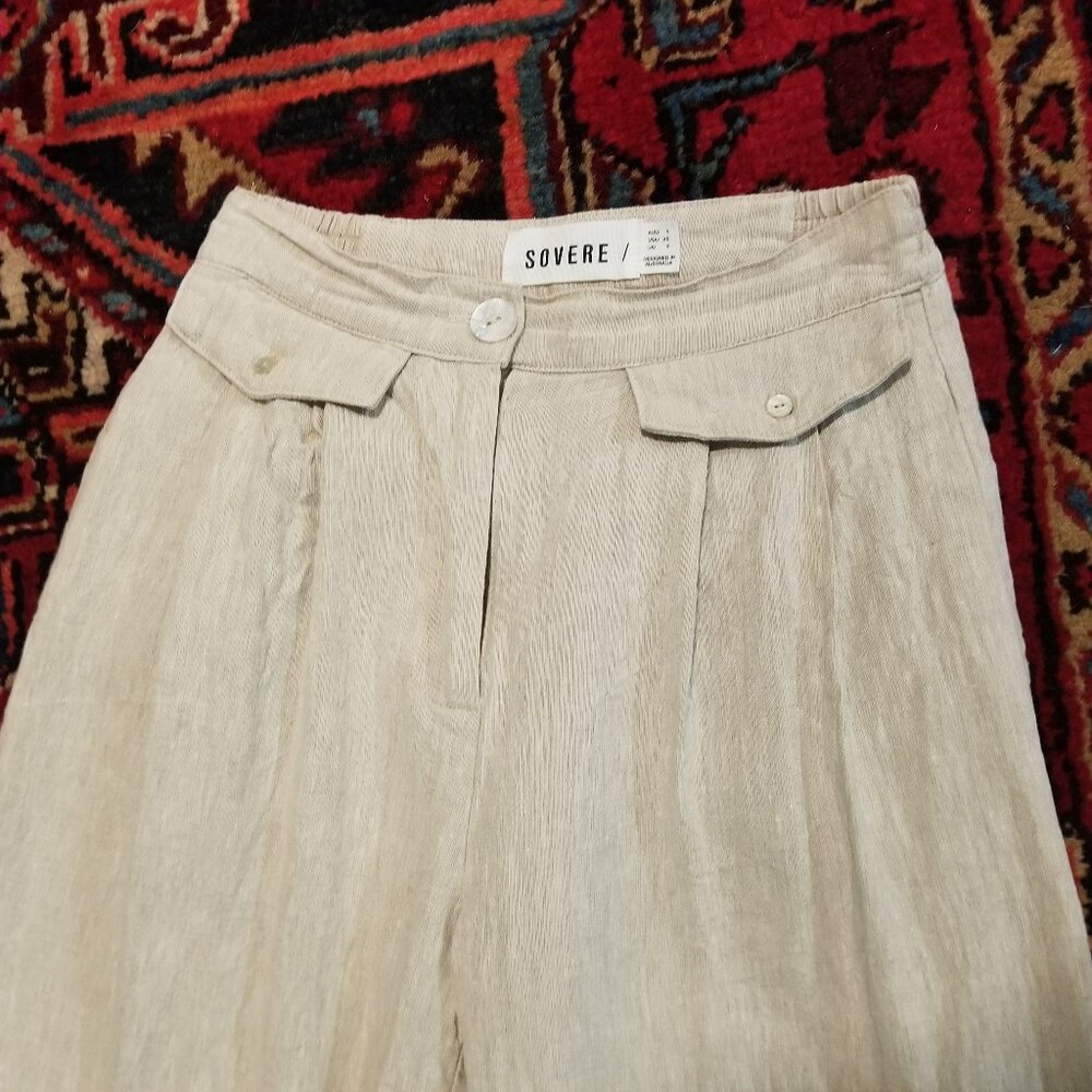 Sovere Anthropologie Instance Linen Pant – Wide Leg High Rise - XS - Picture 5 of 10
